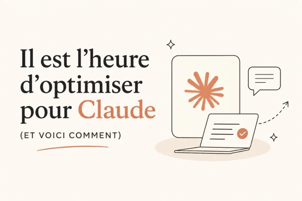 Il est l'heure d'optimiser pour Claude (et voici comment) 3 Illustration d'un ordinateur portable avec le logo de Claude